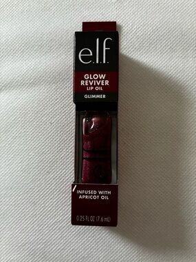 ELF Glow Reviver Lip Oil Glimmer - Deep Red